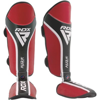 Schienbeinschoner RDX Aura Plus T17 – Rot/Schwarz – S+