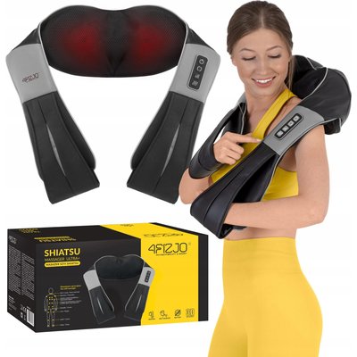 Shiatsu Nackenmassagegerät ULTRA+ 4FIZJO 3D Schulter Massagegerät mit Wärme