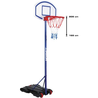 Hudora 71622 verstellbarer Basketballständer Hornet bis 205 cm Korbhöhe