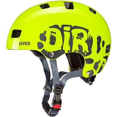 Kid 3 Dirtbike lime-grey neon Fahrrad Inline Scooter Skate Kinder Helm Retro