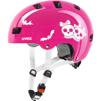 Kid 3 Dirtbike scary-pink neon Fahrrad Inline Scooter Skate Kinder Helm Retro