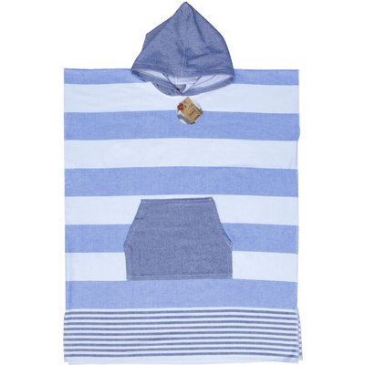STREIFEN-SURF-PONCHO FÜR ERWACHSENE