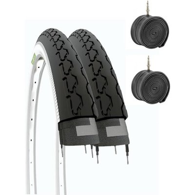 2 Reifen 24x1 3/8 (37-540)+Schläuche, Reifen Mädchen 24x1 3/8 Citybike EV