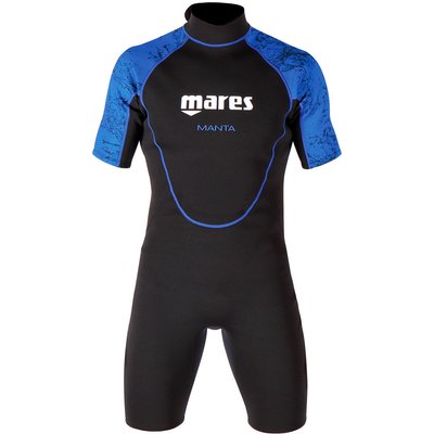 Shorty Schnorcheln Manta Herren Neopren 2.2mm Rückenreißverschluss Warmwasser