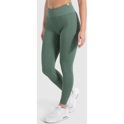 Damen High Waist Leggings Amaze Ripp Olive
