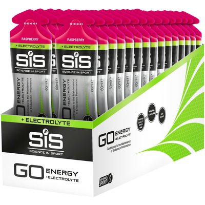 SIS GO Energy + Electrolyte Gels (30x60ml) Raspberry - Energie & Ausdauer