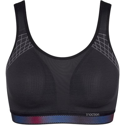Sport-BH maximaler Halt Damen - Triaction Cardio Flow schwarz
