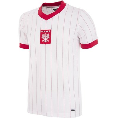 Herren - Retro Fußballtrikot - Polen 1982 - Weiß