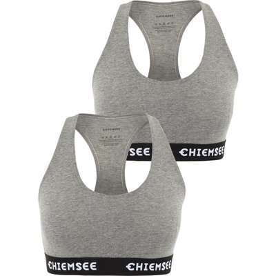 Bustier-Top im Zweierpack mit Label-Schriftzügen