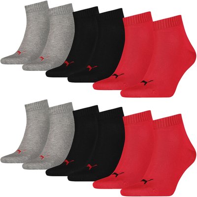 Quarter Socken 6 Paar weich komfortabel Herren Damen Unisex - Soft Cotton