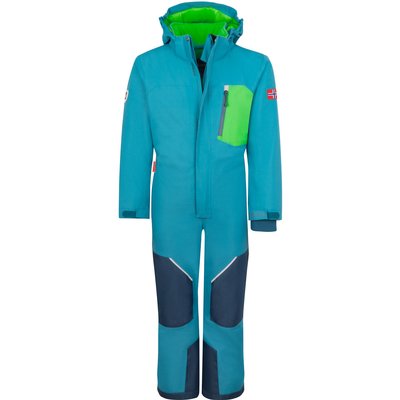 Kinder Schneeoverall Isfjord XT Dunkel Marine/Mystik Blau/Frischgrün
