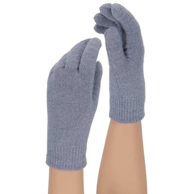 Damenhandschuhe gerippt Einheitsgröße Denim