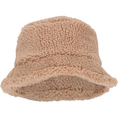 Damen-Teddy-Wollmütze sandfarben Einheitsgröße
