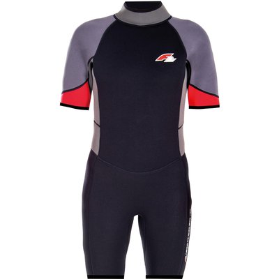 F2 Herren Neopren Anzug Rebel - Shorty 3/2 mm S Rot