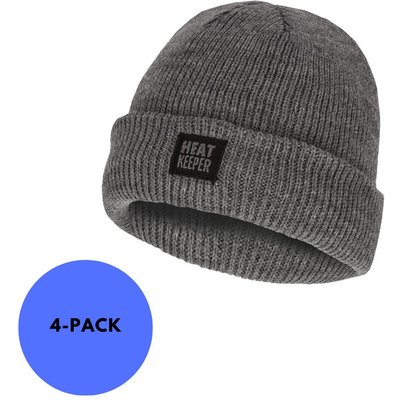 Heatkeeper - Thermomütze Kinder - Grau - 4 Stück