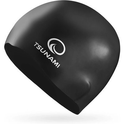 Badekappe Schwimmkappe PRO Silikon Training Wettkampf Herren Damen TSUNAMI