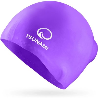 Badekappe Schwimmkappe Silikon Damen Herren Unisex Sport Training TSUNAMI