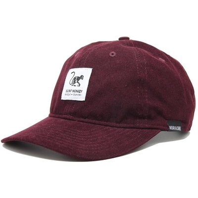 Baseball Cap - Cord - Recycelt - Ohne Struktur / Erwachsener (Bordeaux)