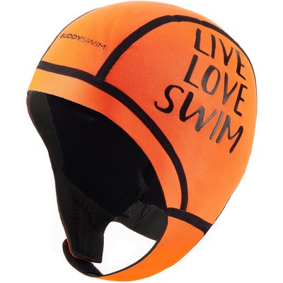 2,5 mm Neoprenmütze zum Freiwasserschwimmen, orange.