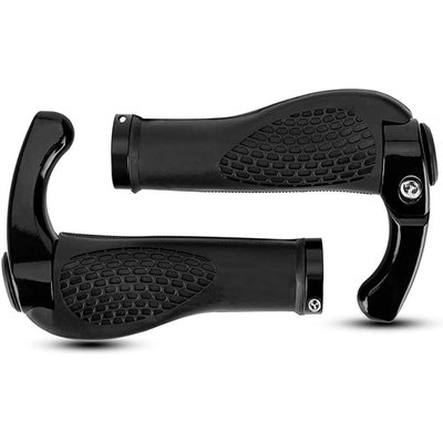 Paar Fahrradgriffe mit Hörnern - schwarz
