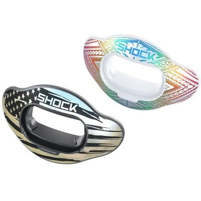 Shock Doctor 2 Pack Shields Color Chrome Flag / Silve American Football