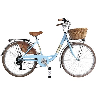 Stadtfahrrad Dolce Vita by Canellini VENERE 26" mit Korb - Hellblau