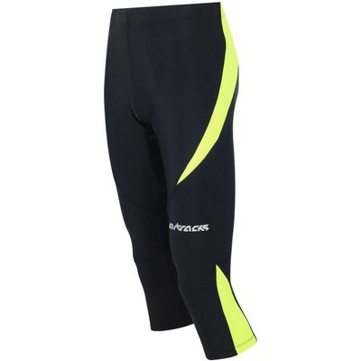 Herren Laufhose 3-4 Lang Pro Schwarz Neon