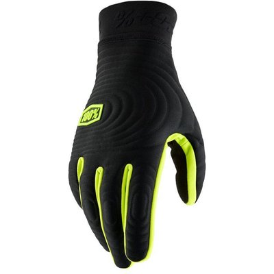 100% Brisker Xtreme Gloves schwarz fluo gelb L