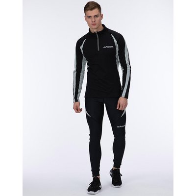 Herren Winter Fleece Thermallaufset (2-tlg.) Pro Laufshirt Langarm + Laufhose