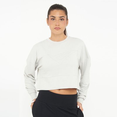 Kurzes Sport-Sweatshirt aus Baumwolle F ESSENCE hellgrau