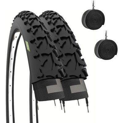 2 Reifen 26x1.90 (50-559)+Schläuche, Reifen Fahrrad 26x1.90 Reifen 26'' EV