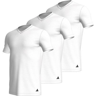 3 er Pack adidas V-Neck T-Shirt Herren V-Ausschnitt Baumwolle