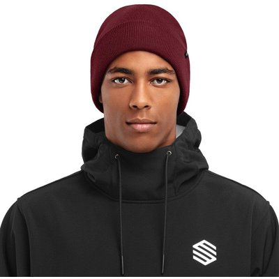 Men & Women Winter sports Winter beanie Snowflake Maroon Maroon