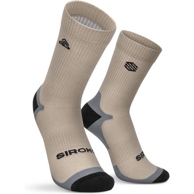 Men & Women Hiking crew socks Addo Brown