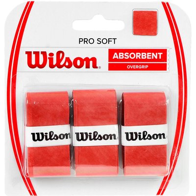 SchlägergriffBand "Pro" 3erPack Damen und Herren Rot Einheitsgröße