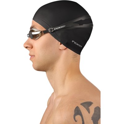 Badekappe Schwimmen aus Silikon INDIGO