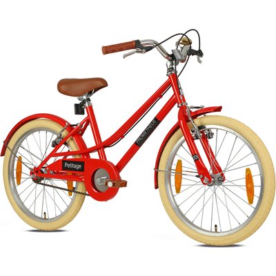 Kinderfahrrad 20 Zoll ab 6 Jahren Retro Rot-Schwarz – PETITAGE