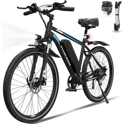 E-MTB Elektro-Mountainbike 26" - 374Wh Akku - 7 Gänge - Federung - EK15