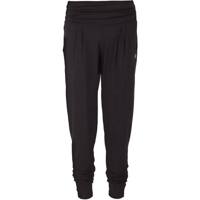 Loose Pants, bequeme Yogahose, Modal, Schwarz
