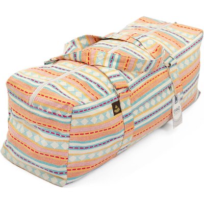 ETHNO Collection: Yoga Kit Bag Jacquard-Webstoff, apricot-hellblau gemustert