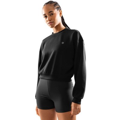 Women Fitness 's training crop sweatshirt Studio Black