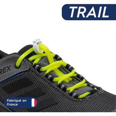 Elastische Trail-Schnürsenkel Optimaler Komfort aus Silikon - Neongelb