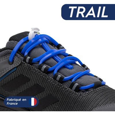 Elastische Trail-Schnürsenkel Optimaler Komfort aus Silikon - Königsblau