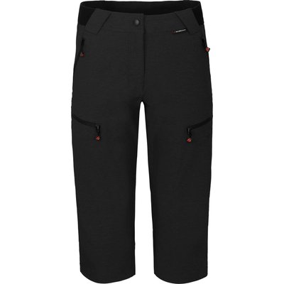 Damen 3/4 Wanderhose robust, elastisch Schwarz