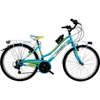 Kinderfahrrad MTB Canellini LINCY 26" - Hellblau/Grün