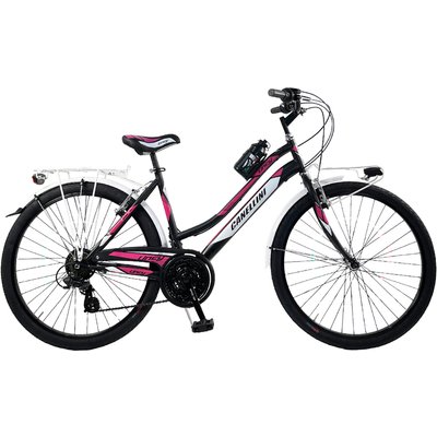 Kinderfahrrad MTB Canellini LINCY 26" - Schwarz/Fuchsia