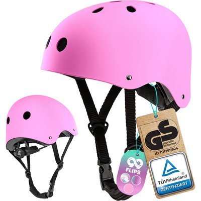 Fahrradhelm Kinder Mädchen ab 3 Jahren mit GS Skaterhelm Pink Helm Skateboard