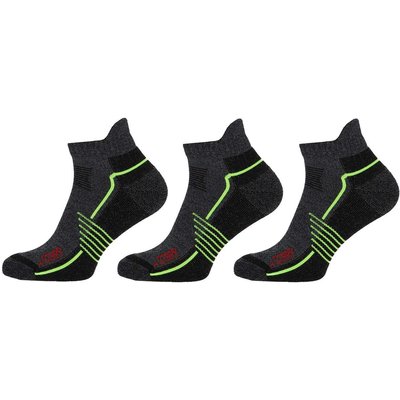 Wandersocken - Sneaker Active Outdoor Bambus - 3er-Pack - Dunkelgrau