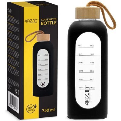 Sport Wasserflasche aus Glas 4FIZJO 750 ml