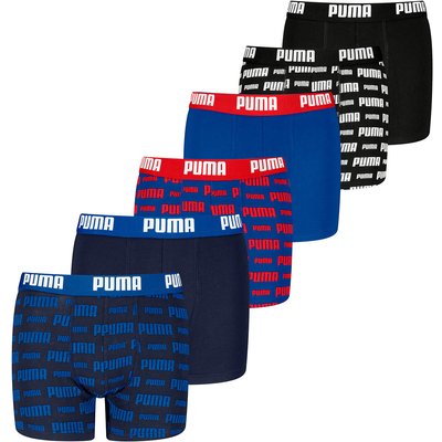 Puma Boxershorts für Kinder weicher Bio-Baumwollstretch Unterwäsche 6 er Pack
